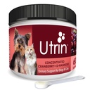 NUSENTIA UTRIN - 对猫和狗的尿道支持 - 双行动Cranberry & D-Mannose - 自然刀锋健康、失禁和反复UTI,60次服务