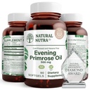 天然 Nutra Evening Primrose 石油补充剂,来自脂肪酸, Nerve Health, 帮助减少皮肤 Blemishes, 平衡体分泌,促进心脏健康,皮肤清晰,500毫克,90软胶