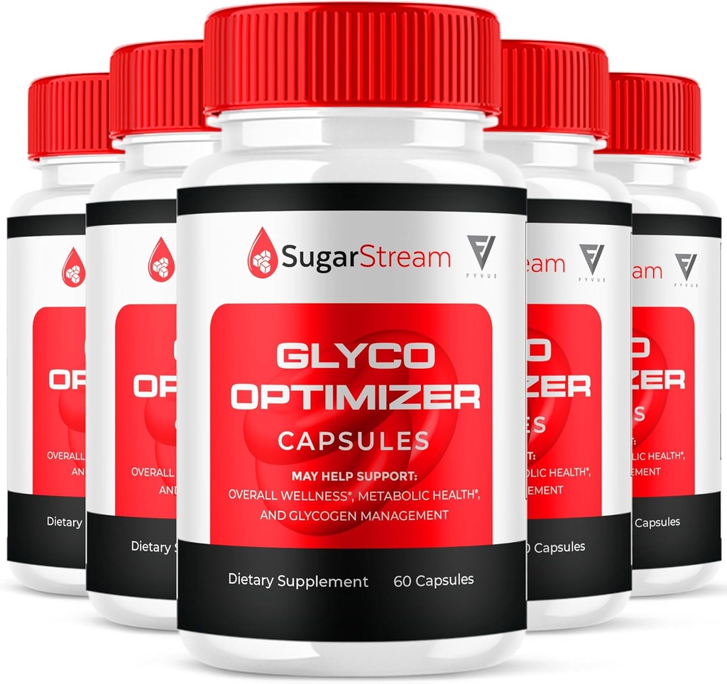 (5 Pack) 糖流 Glyco 优化剂 Capsules, 糖流高级 Glyco 优化剂和血液支持补充剂, 糖流最大强度 Glycogen 支持多维特敏公式 (300 Capsules)