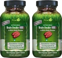 Irwin Naturals Brain Awake Max3 + Nitric Oxide Aboster - 60 Liquid Soft-Gels, pack of 2 - 支持大脑健康和优化性能 - 40 总服务