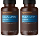 元素 - Melatonin 5 mg Capsules, 帮助偶尔失眠, Vegan, Unflororored, 195 Counter (Pack of 2), 6个月供给(Package May Vary)