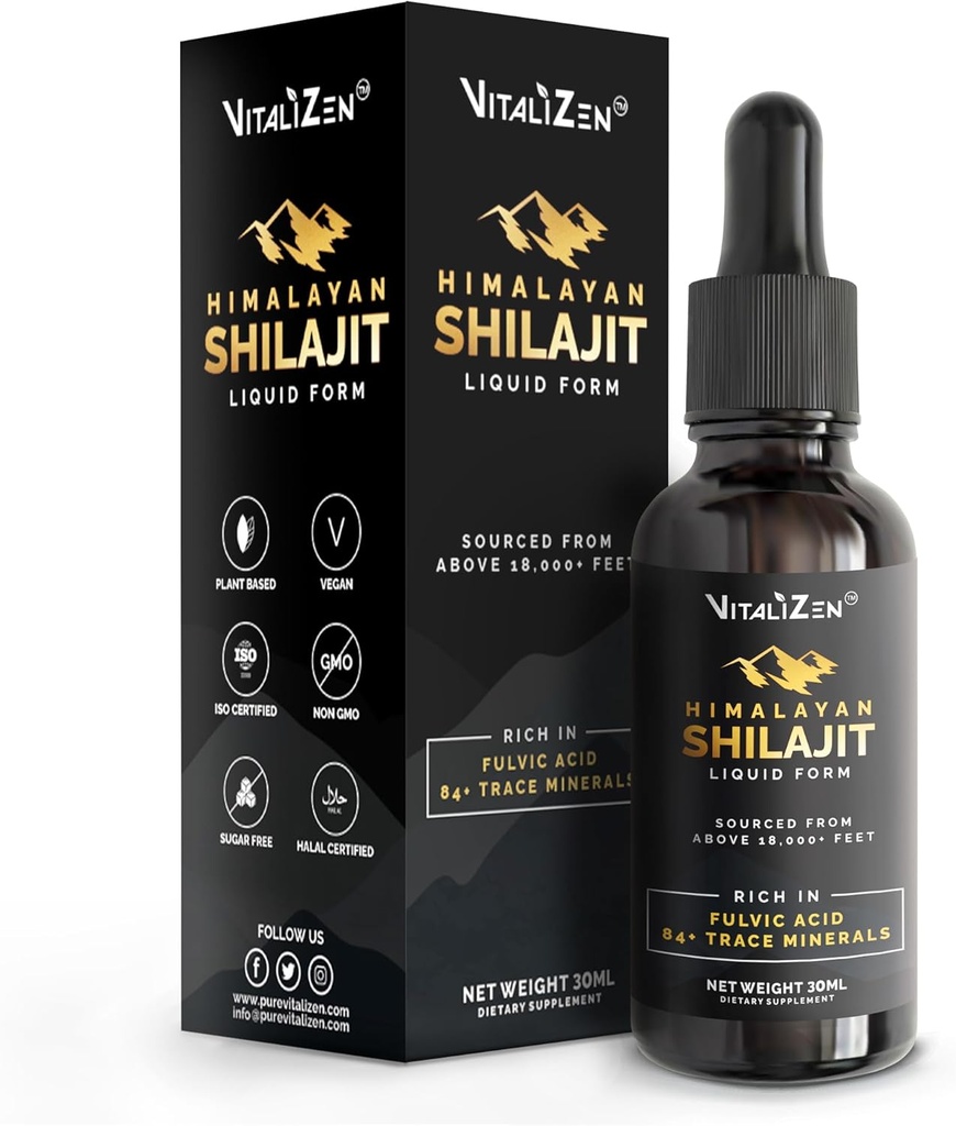 Shilajit纯喜马拉雅有机液滴 100%天然液体 Shilajit Drops 用于除毒、免疫支持、能源 → 喜马拉雅 Shilajit 含有富尔维酸和追踪矿物的液体滴 → 30毫升