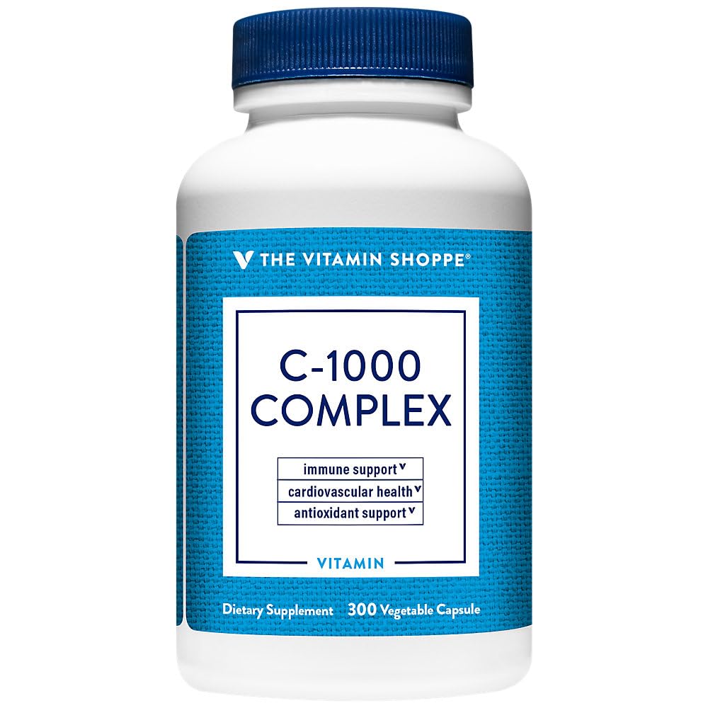 维生素店 C-1000 复合1000MG,支持免疫和心血管健康的抗氧化剂(300 Capsules)