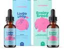 JoySpring BrainyBrocc & LingoLeap Dropps Bundle 儿童维生素自然来源,非GMO,非酒精液体公式,豁免健康支持 QQ Vegan & 蔬菜补充