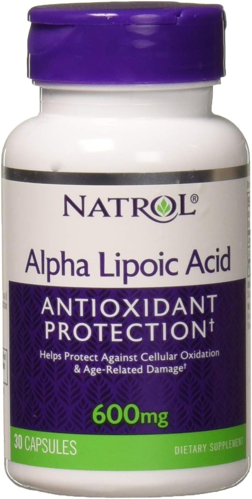 Natrol Alpha Lipoic Acid 600 mg,一般健康饮食补充,30 Capsules,30天供应