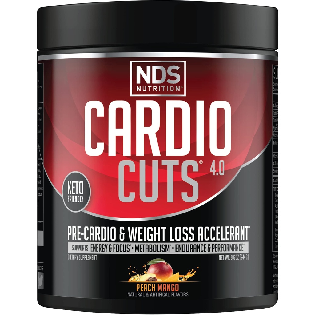 NDS 营养 4.0 工作前补充剂 -- -- 高级体重损失和心前公式,配有L-Carnitine、CLA、MCTs、L-Glutamine和Safflower Oil -- -- 桃芒果(40名服务员)