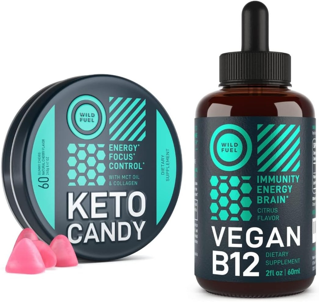 WILD FUEL Keto Gummys 和 Vegan B12 能源包
