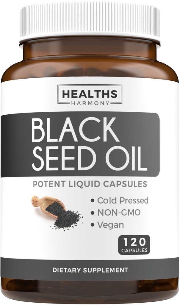 黑籽油 -- -- 120软胶卡普尔皮肤健康(Non-GMO & Vegan),冷皮奈杰拉·萨蒂瓦生产纯黑胶种子油,配有维生素E -- -- 500毫克,每服2卡普尔,1000毫克