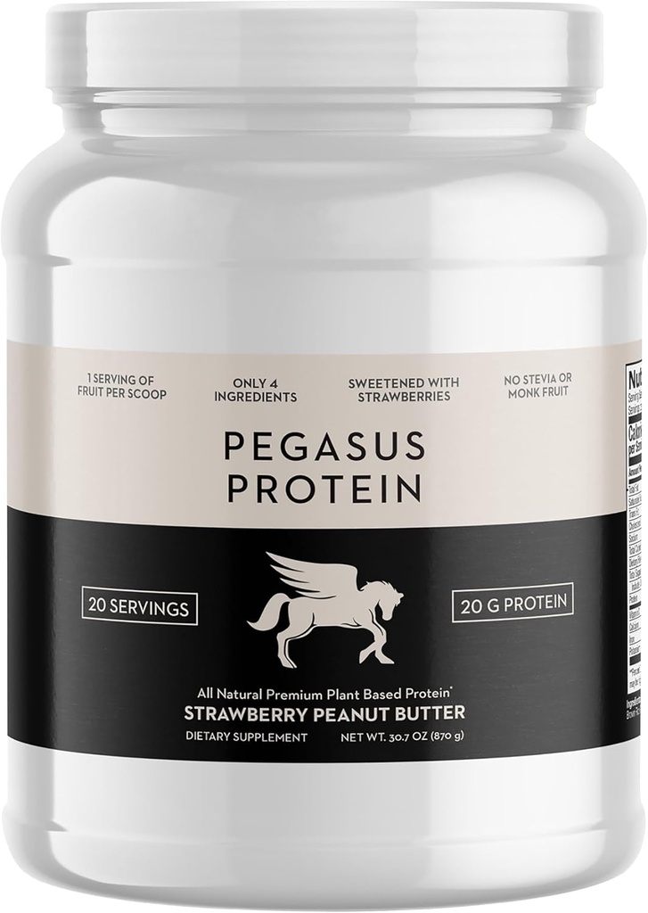 只有4种成份 - 不 Stevia, 不和尚水果, 不人工甜品 - 草莓花生酱蛋白粉, 全天然, 用柏瑞丝甜(20克蛋白,20种)