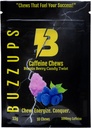 BuzzUps Cafeine Gummys – 100mg Cafeine – Gummy, Buzzin Berry Twist Flavor, 每包1000mg 总计, 跑步能量补充, 自行车, 游戏,耐力运动(30 Gummys, 3-Pack)