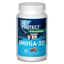 宠物保护猫 & 小狗 Omega-3 补充品, 专有的自由形式组合, 支持正常的炎症反应, Snipp- Tip Capsules (60 Counter)
