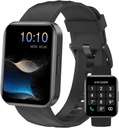 Smart Watch(Answer/Make Calls),1.85" Smart Watchs for Men Women Digital Watch Fitness Tracker 为iOS Android Phone防水黑机配备100+运动模式心率监视器的智能Watchs女子数码Watch适配跟踪器