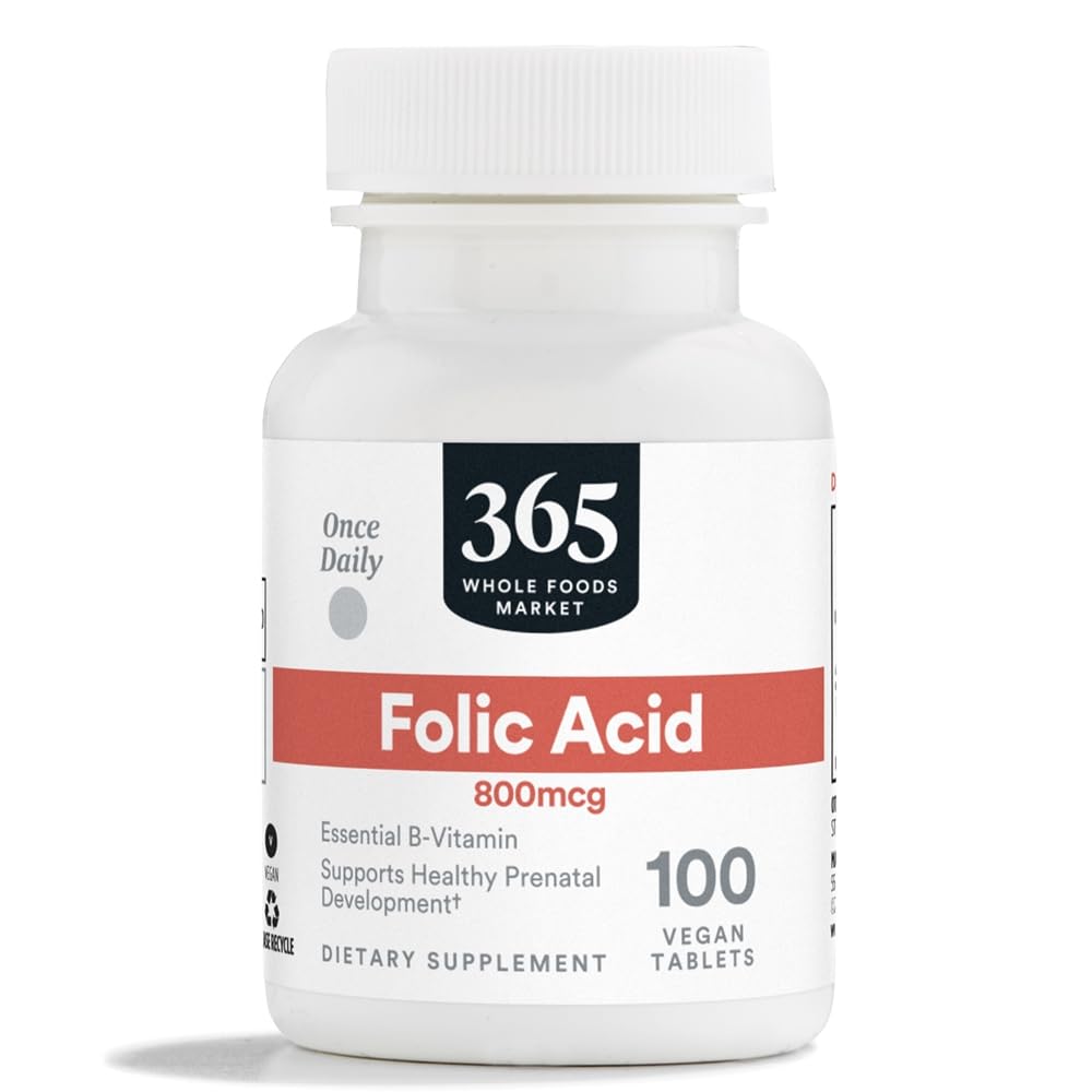365 由全食品市场,叶酸800 MCG,100 CT