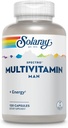 SOLARAY Spectro Multivitamin for Men's Multivitamin for Energy and Group Wellnity with Saw Palmetto, 南瓜种子,消化酶,以及更多,60天的保证, 30个服务, 120个卡普尔