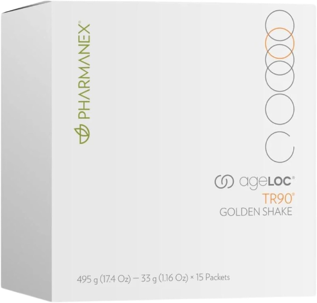 Nu Skin ageLOC TR90 Golden Shake → 1lb → 1lb → 植物基蛋白粉 支持 Lean Muscle 和总体健康 → 维生素 A C E B12 → 15g 蛋白质 Pervice