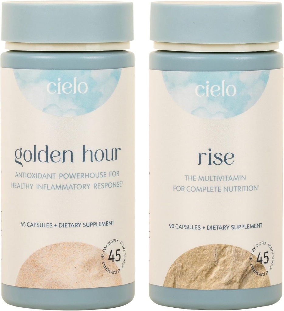 Cielo Golden Hour 抗氧化剂和升起多维素集 - 45天供应