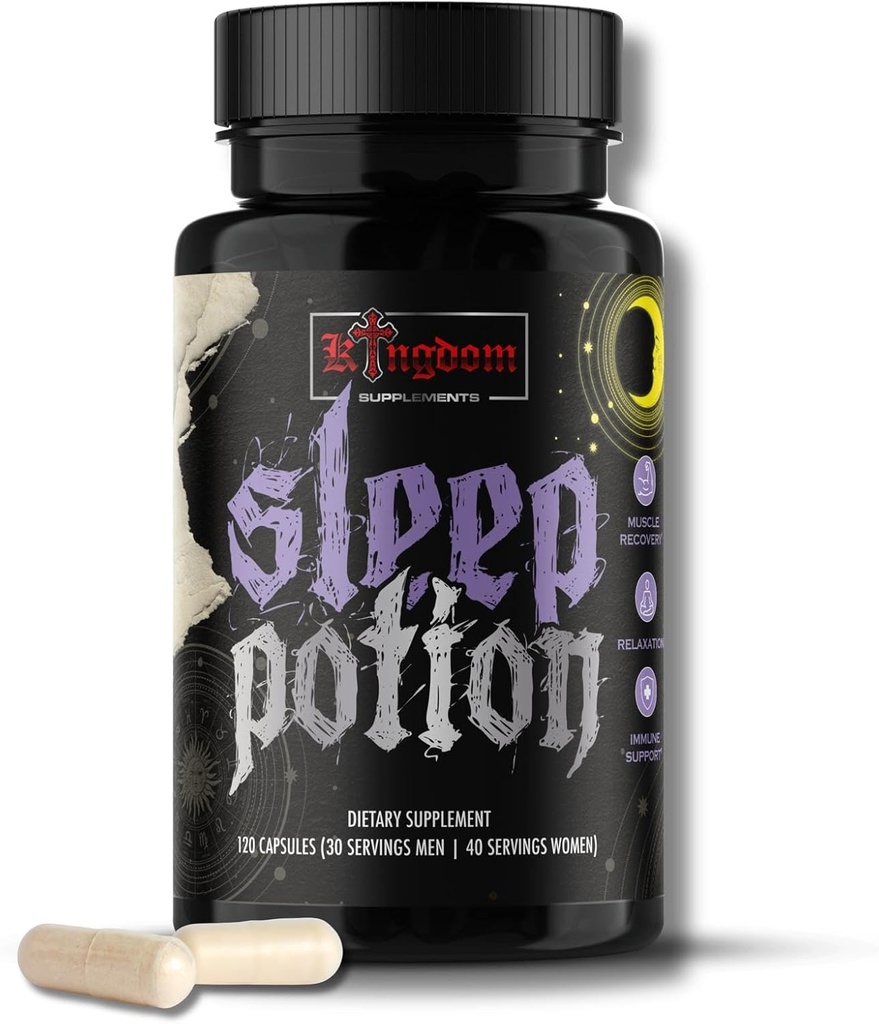 睡眠药丸(Sleep Potion) 美拉图宁-无眠支持 Capsules 120 Counters, Glycincium L-Theanine Zinc Glycincits 查莫尔·朱朱贝种子柠檬巴姆, 30–40 services, Gluten Free