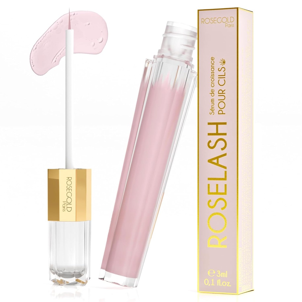 ROSEGOLD ROSELASH 富勒尔、长尔、Thicker Lashes的生长液 -- -- 95%在法国天然制造 -- -- 霍莫内、无花纹 -- -- 维冈