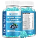 15000mcg的生物素 女性和男性与Collagen – 头发, 皮肤和钉子 Gummys 与Biotin – 女性与Collagen – Vegan, Non-GMO, hair 维生素 - 60 Count, 1 pack