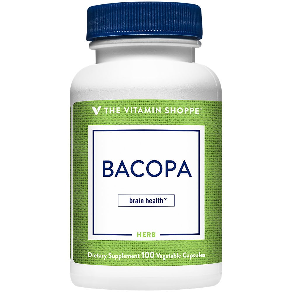 维生素商店Bacopa 500MG(Bacopa Monnieri),临床研究成份,草脑支持补充品,每日一次(100卡普勒)