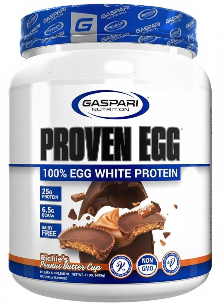 Gaspari营养蛋白,100%蛋白蛋白,25g蛋白,Keto Friendly,奶油自由,乳糖自由,豆油自由(1lb,花生酱)