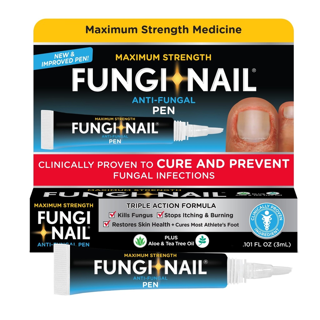 fungi-Nail Pen应用器 抗肿瘤溶液,用Tolnaftate 和临床证明的Fl Oz 杀死能导致钉和运动员脚的Fungus,0.101 Fl Oz(一包)