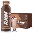 RAW 准备饮用蛋白质摇摆 巧克力 - RTD 蛋白质饮用草药 Whey 蛋白质独供工作后使用 - Zero-Sugar & Gluten - Free Meal Executive drink & Freak Shake, 12 Fl Oz