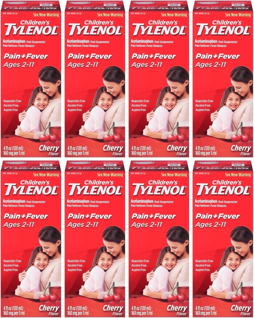 Tylenol Chld Cherry Liq 尺寸 4z Tylenol 儿童樱桃爆破口腔暂停