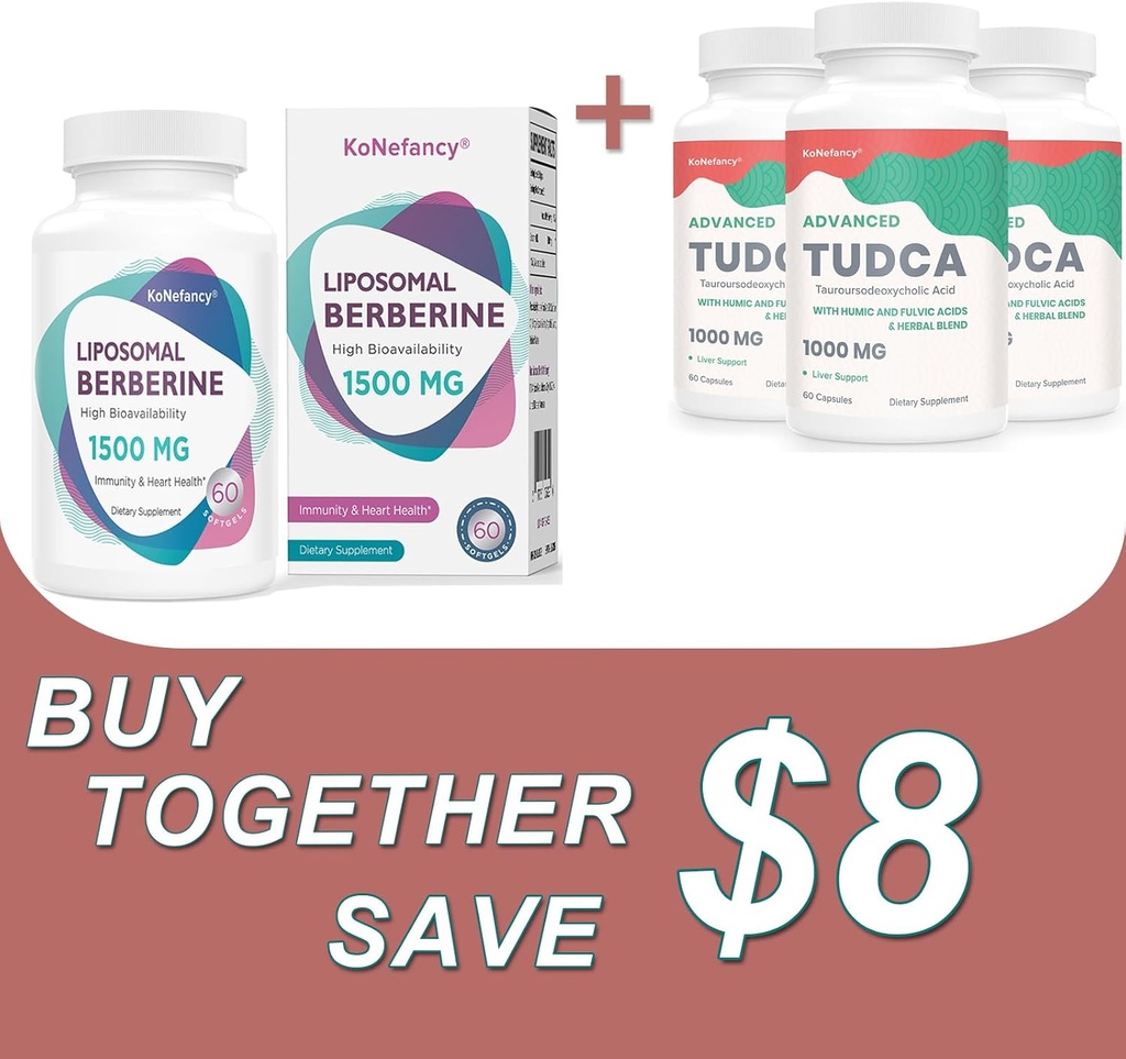 优化健康,使用TUDCA Complex 3Pack和 Liposomal Berberine 1500mg Bundle