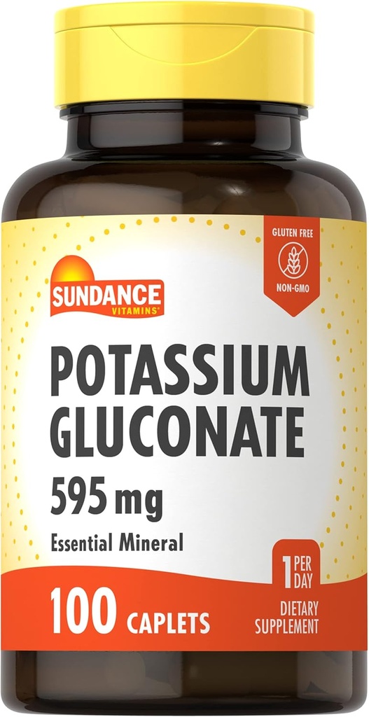 甘油酸氢钾 595mg | 100 Counter | 基本矿物补充 | Vegetarian, Non-GMO,和 Gluten 自由公式