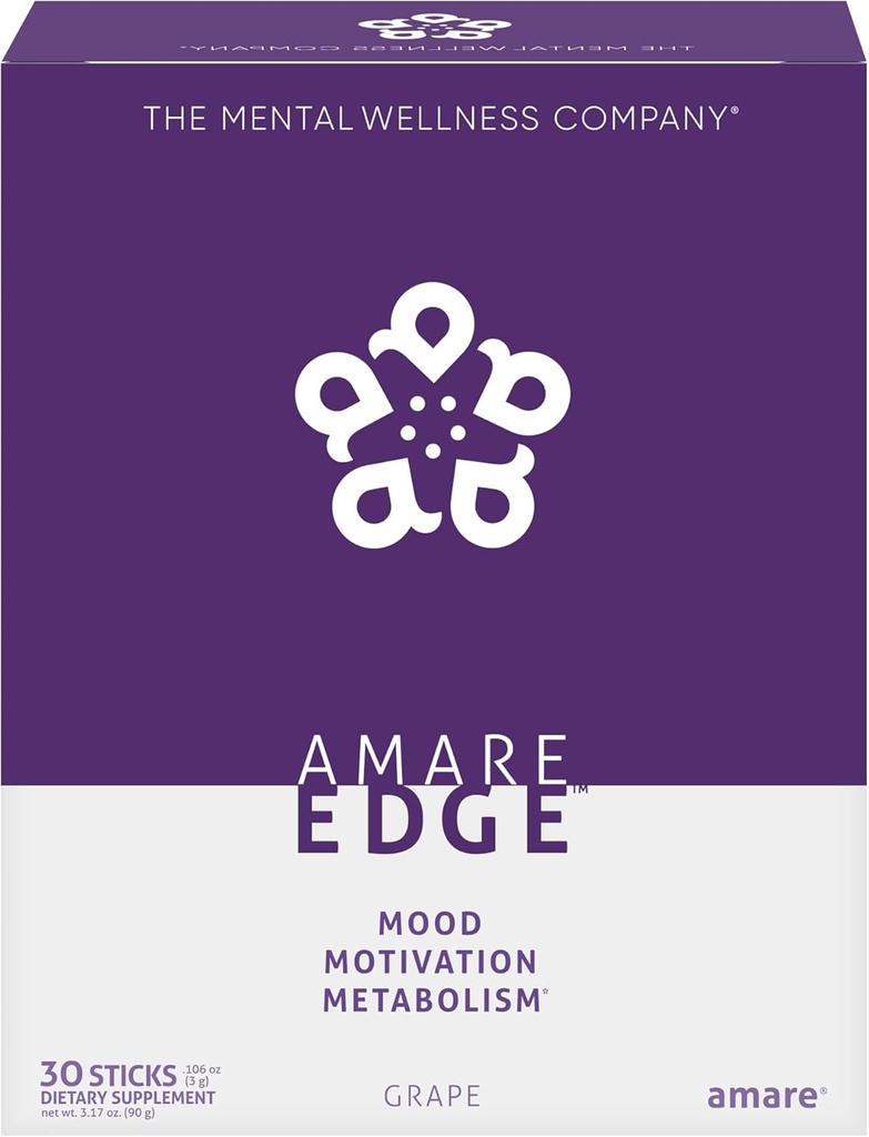 Amare EdgeTM 植物、耐力和动力饮料、葡萄、30种