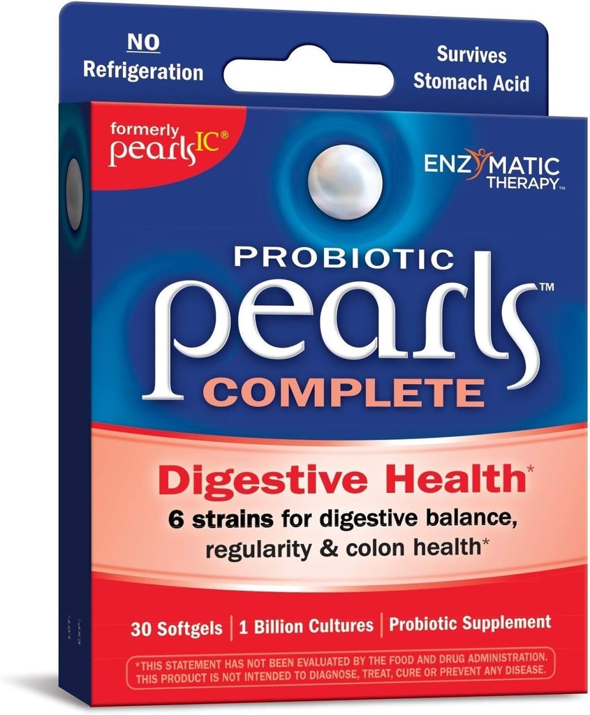 酶治疗珍珠 IC 强化护理 抗生素, Capsules 30 ea (Pack of 2)