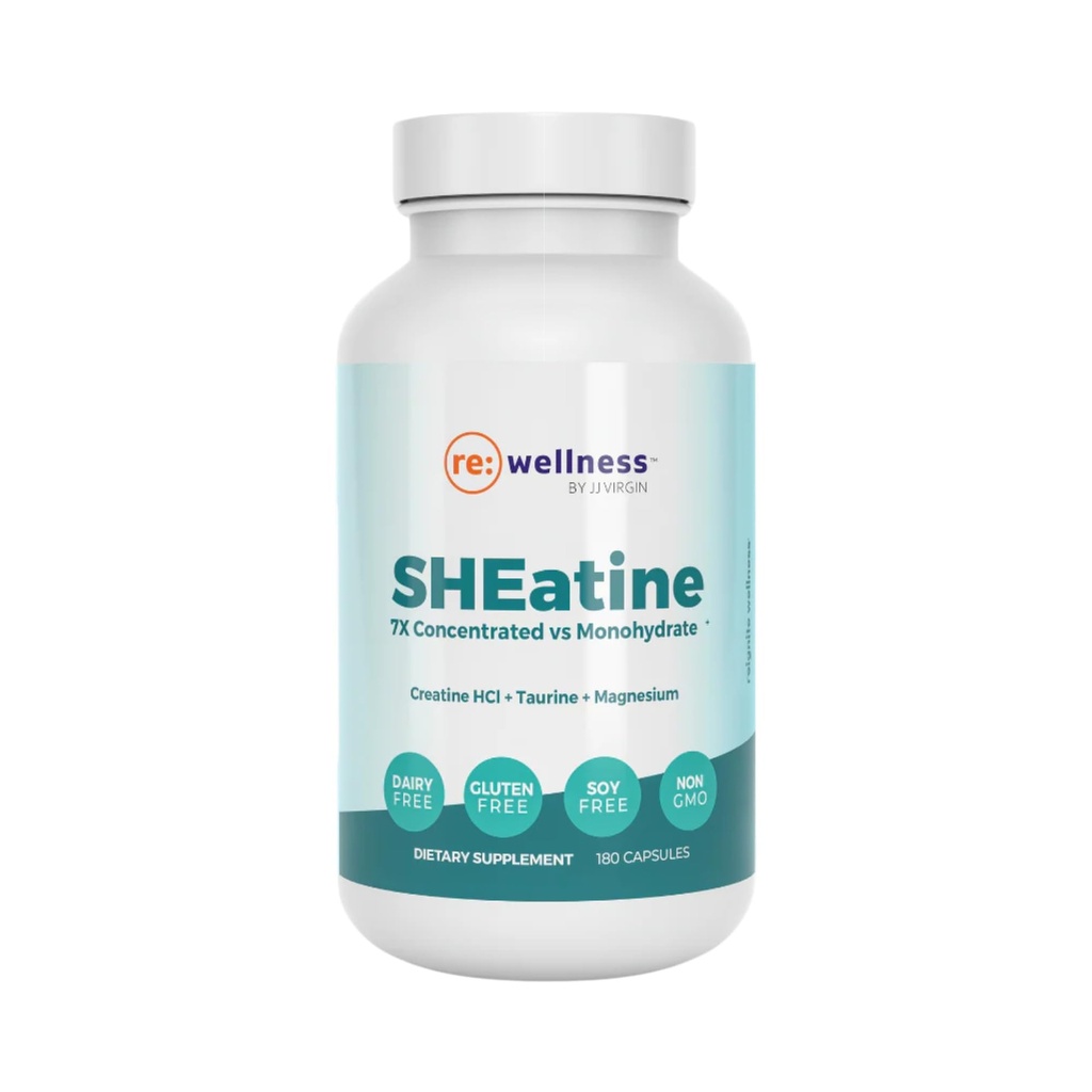 JJ Virgin 的 发光井 (JJ Virgin) | SHEATINE | CREATINE HCL, 陶林与镁 Glycnit | 180 Capsules
