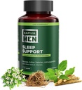 配有Bacopa、Valerian、Ashwagandha和其他草药和维生素的睡眠支助补编,支持健康睡眠模式,60天供应,120卡普尔