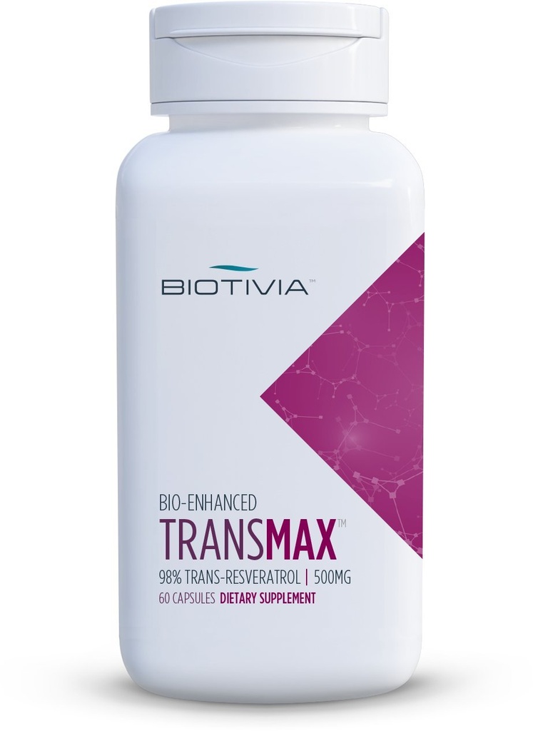 Transmax 1000mg 98% Trans-resveratrol + Polydatin + Piperine 用于增强生物蒸发性. 无人工填充器或添加器. 60x500 mg Vegan 卡普尔