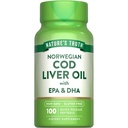 Nature's Truth 挪威鳕鱼肝油 |100软胶 |与EPA & DHA | Non-GMO & Gluten免费补充