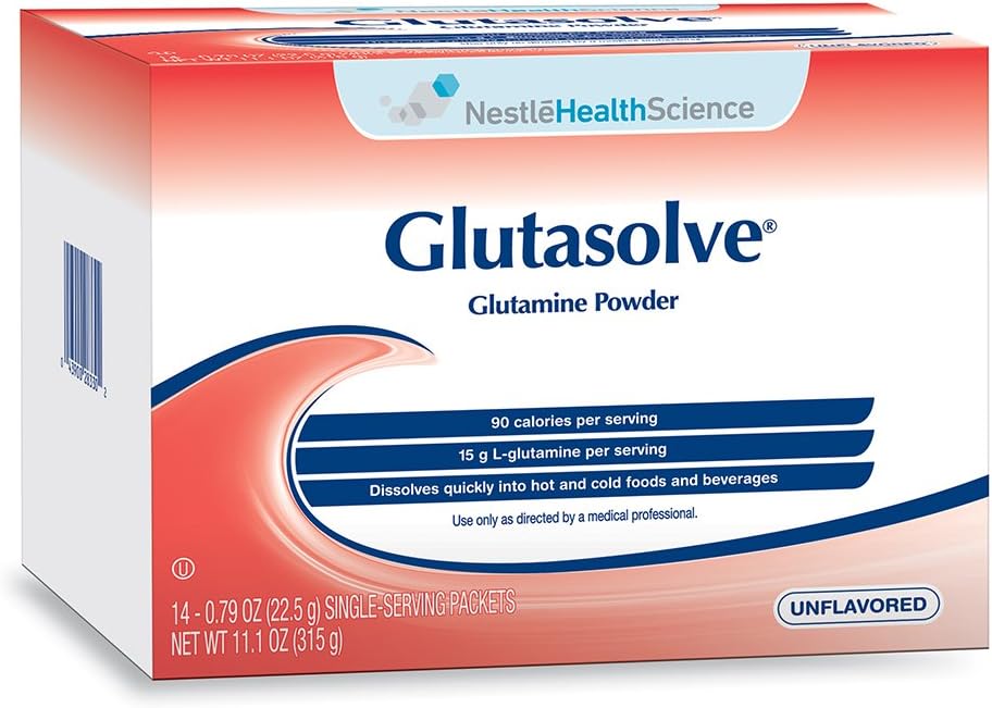 Glutasolve Glutamine 粉末,无味,0.79 Oz包装,14包装
