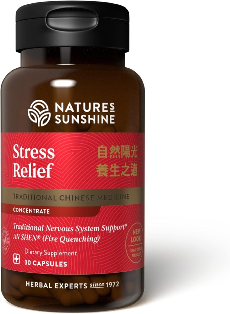 Natures's Sunshine Required Relief, Chinese TCM Community, 30 Capsules QQ Nourishes the Nervous System, May 优化胃功能, 支持循环卫生