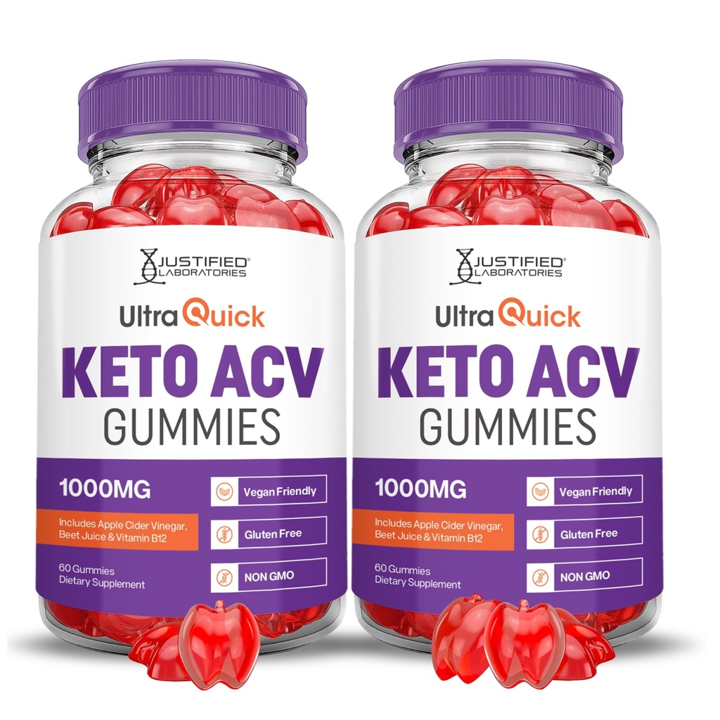 合理实验室 (2 Pack Ultra Quick Keto ACV 高级公式 1000MG 苹果苹果苹果苹果醋 配以石榴甜菜汁粉 B12 Vegan Non GMO 120 Gummys 配以
