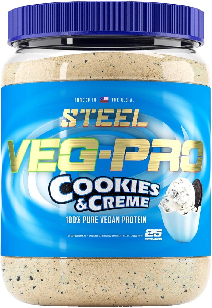 钢质补充剂 Veg-PRO | Vegn蛋白粉  Cook Vegan蛋白粉  Cook Cookies and Creme | 25 services (1.65升bs) | Protein Powers 配有 BCAA 氨基酸 | | N GMO | Non 乳品 | Now  Car Now Carb 公式