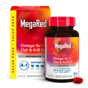 Megared Omega-3 鱼油 + 高吸收磷虾油 500mg 软胶,MegaRed Advance 4in1(80个瓶子) 集中Omega-3 鱼和磷虾油补充剂