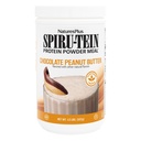 自然+SPIRU-TEIN - 巧克力花生酱 - 1.2磅,螺旋藻蛋白粉 - 17枚