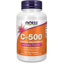 现在食品补充品,维生素C-500钙酸酯,抗氧化剂保护*,100 Veg Capsules