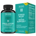 WellPath Zen压力救济补充品+Mood支助 冷静,压力和能源支助 ^ Ashwagandha Root, Rhodiola Rosea, L-Theanine, Lemon Balm → Herbal Capsules, 60 Ct