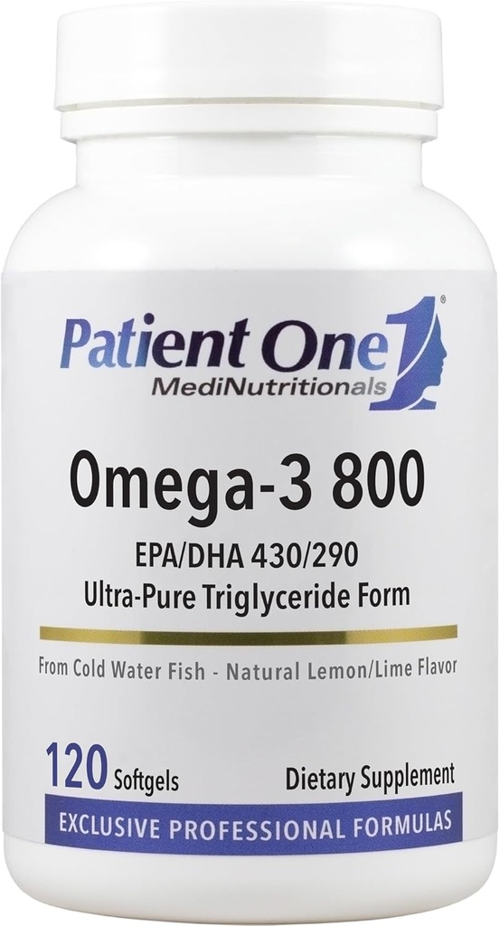 支持心脏、认知和联合健康的1 Omega-3 800 + + 支持心脏、认知和联合健康* Omega-3 鱼类油 与环保局和DHA + 120 软胶