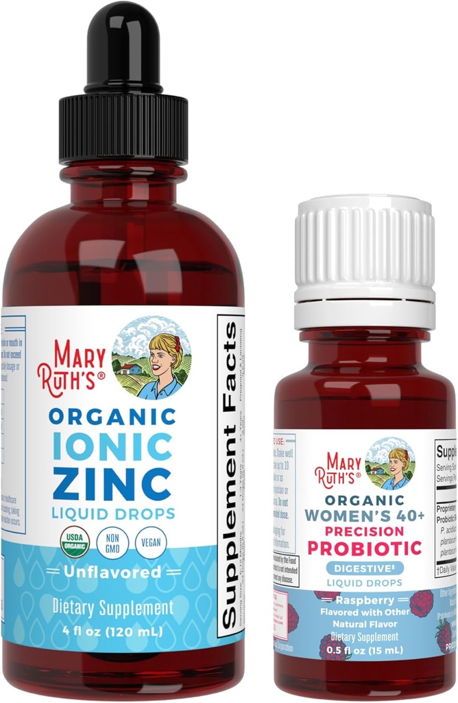 MaryRuth 有机体(Raspberry) 女性的Probiotic Digestion(Raspberry) 40+ & Zinc Drops → 清洁标签项目 验证 → 固醇健康和豁免维生素 → Vegan, 非GMO, Gluten Free