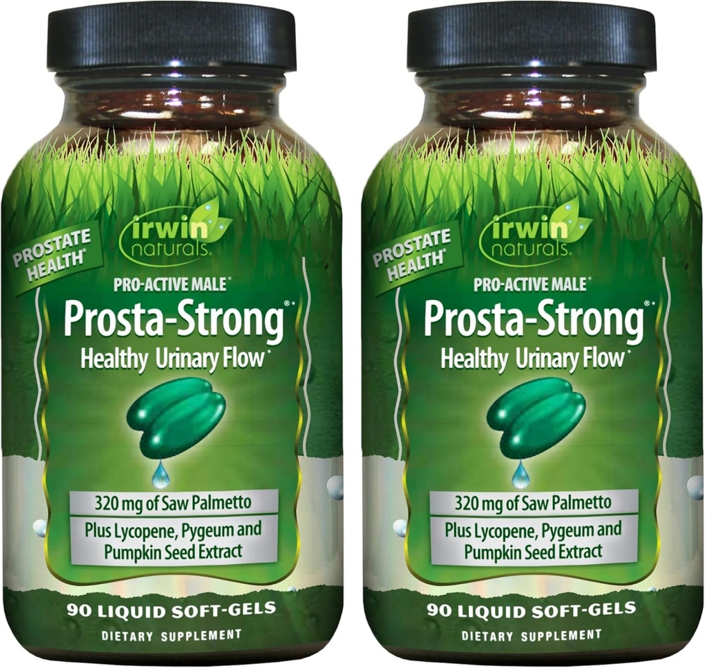Irwin Naturals Prosta-Strong -- -- 与Saw Palmetto、Lycopene、南瓜种子 & More -- -- 90 液态软胶(2包)的前列腺保健支助