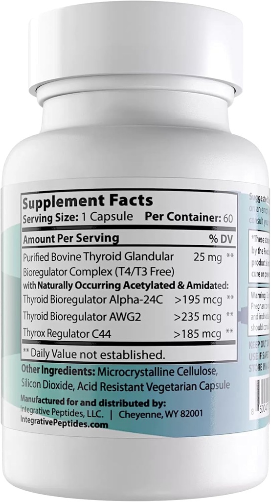 合成Peptides ThyroPep 甲状腺素支持补编, 60 Capsules