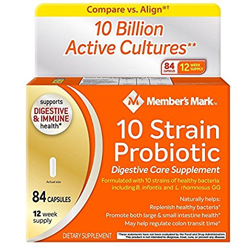 成员 Mark 10 Strain Probiotic (84 Counter)(2 Pack)