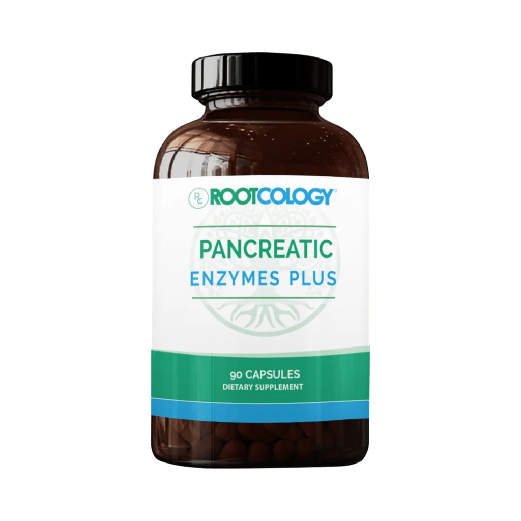 Izabella Wentz博士的根学 – Pancreatic Enzymes Plus – 肠内化妆 lipase, Protease & Amylase Blend with Bromelain – 90 Capsules